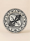 Black & White Moroccan Ceramic Plate - Lainun