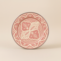 Moroccan ceramic plate desert rose terracotta front view
