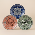 Set of 3 Moroccan ceramic plates Atlas Collection